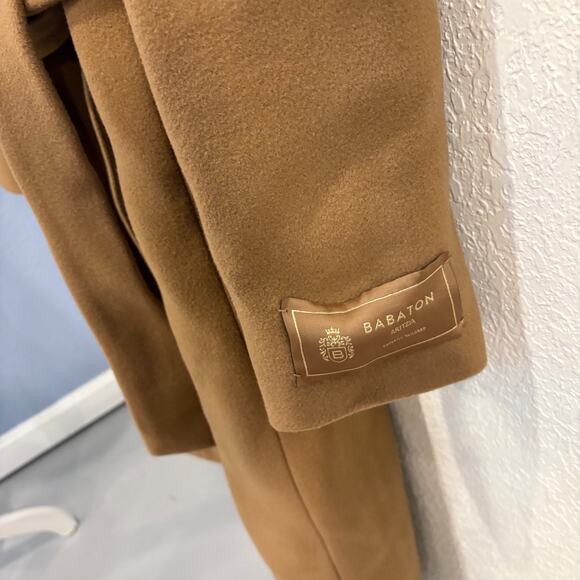 Aritzia Babaton The Connor Coat Cardamom Brown Small NWT Wool/Cashmere Wrap - Picture 5 of 9